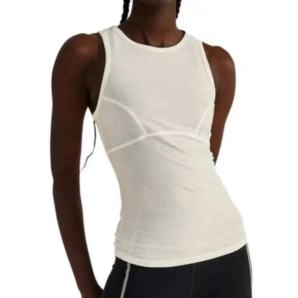 Halle Berry + Sweaty Betty Frankie Tank Top White 12/Large - Picture 1 of 6